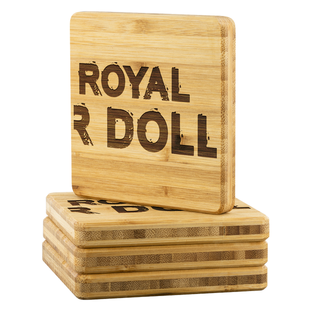 Bamboo Coaster 4pc Set - THE ROYAL CYBER DOLLS