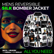 Mens Reversible Silk Bomber Jacket