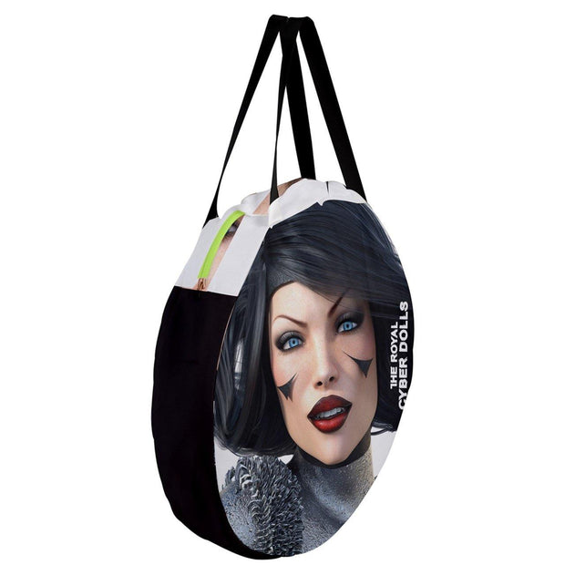Giant Round Zipper Tote - THE ROYAL CYBER DOLLS