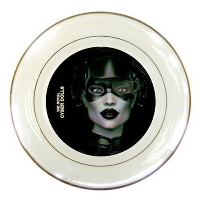 Porcelain Plate with GOLD TRIMS - THE ROYAL CYBER DOLLS