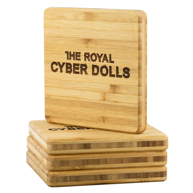 Bamboo Coaster 4pc Set - THE ROYAL CYBER DOLLS