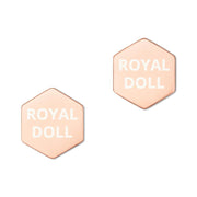 Sterling Silver Hexagon Stud Earrings - THE ROYAL CYBER DOLLS